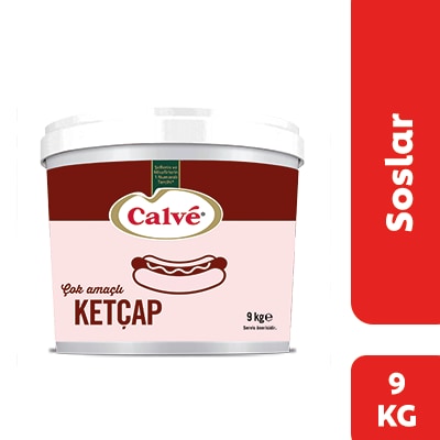 Calve Çok Amaçlı Ketçap 9KG - Calve Çok Amaçlı Ketçap ile hem kaliteli hem de bütçe dostu soslara mutfağınızda yer açın.